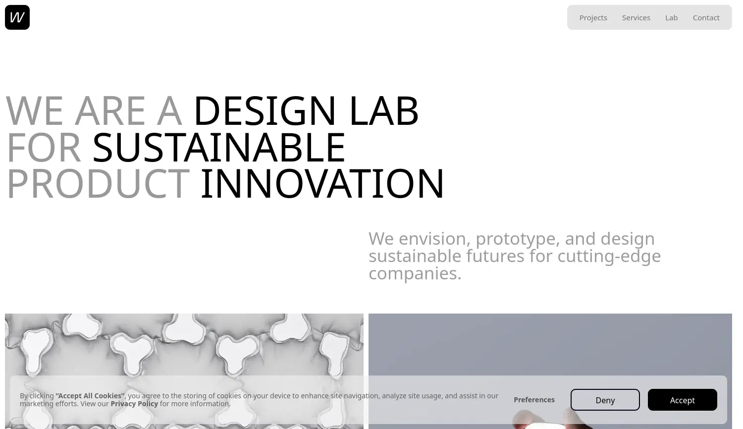 Website der Firma WINT DESIGN LAB, HOSKE, RASEHORN GbR