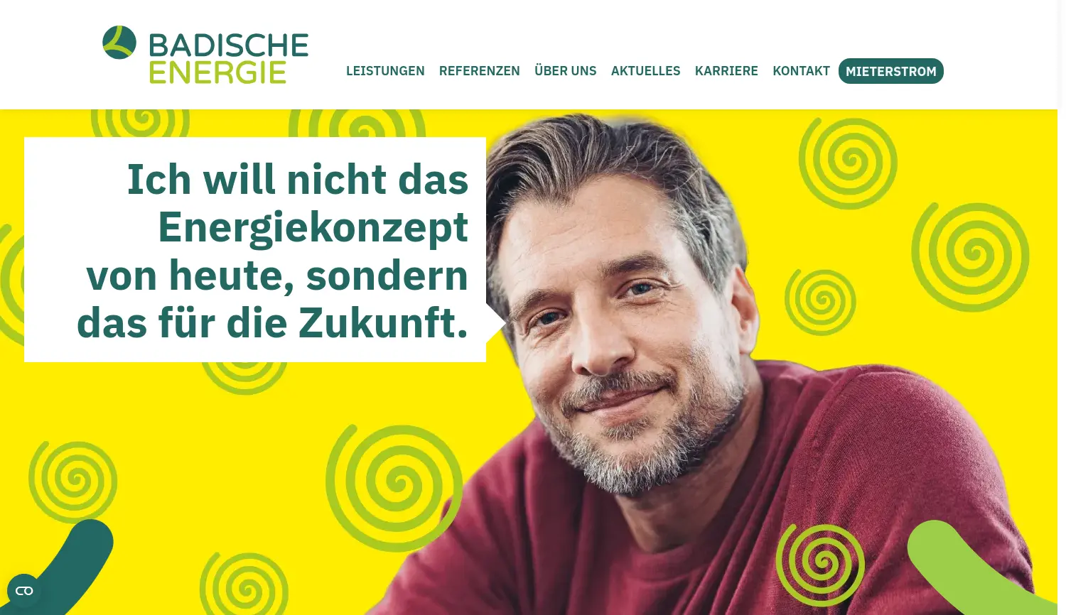 Website der Firma BES – Badische Energie-Servicegesellschaft mbH