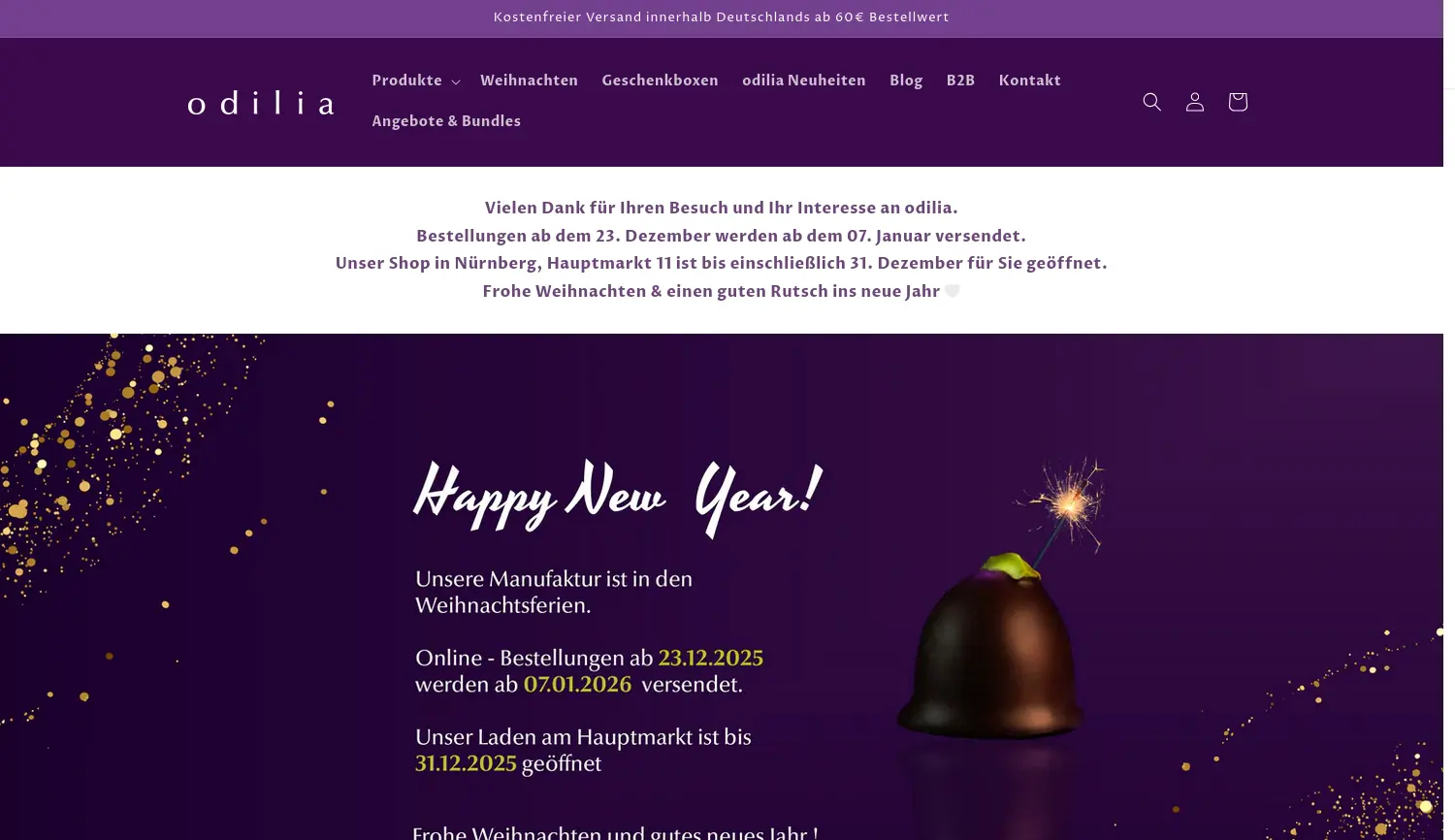 Website der Firma odilia – Saeed Al Tayeb und Saeda Abualhawa GbR