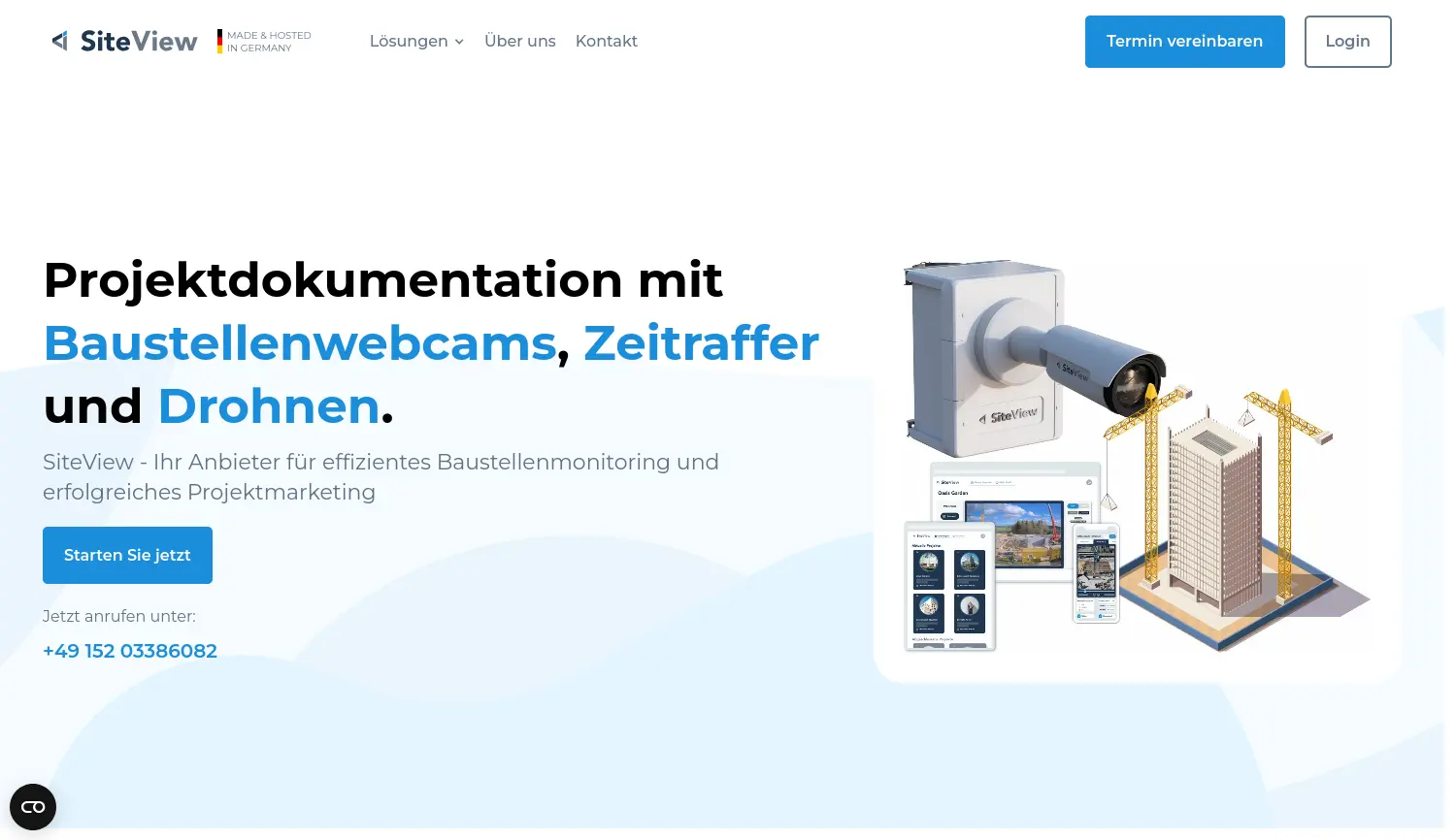 Website der Firma SiteView GmbH