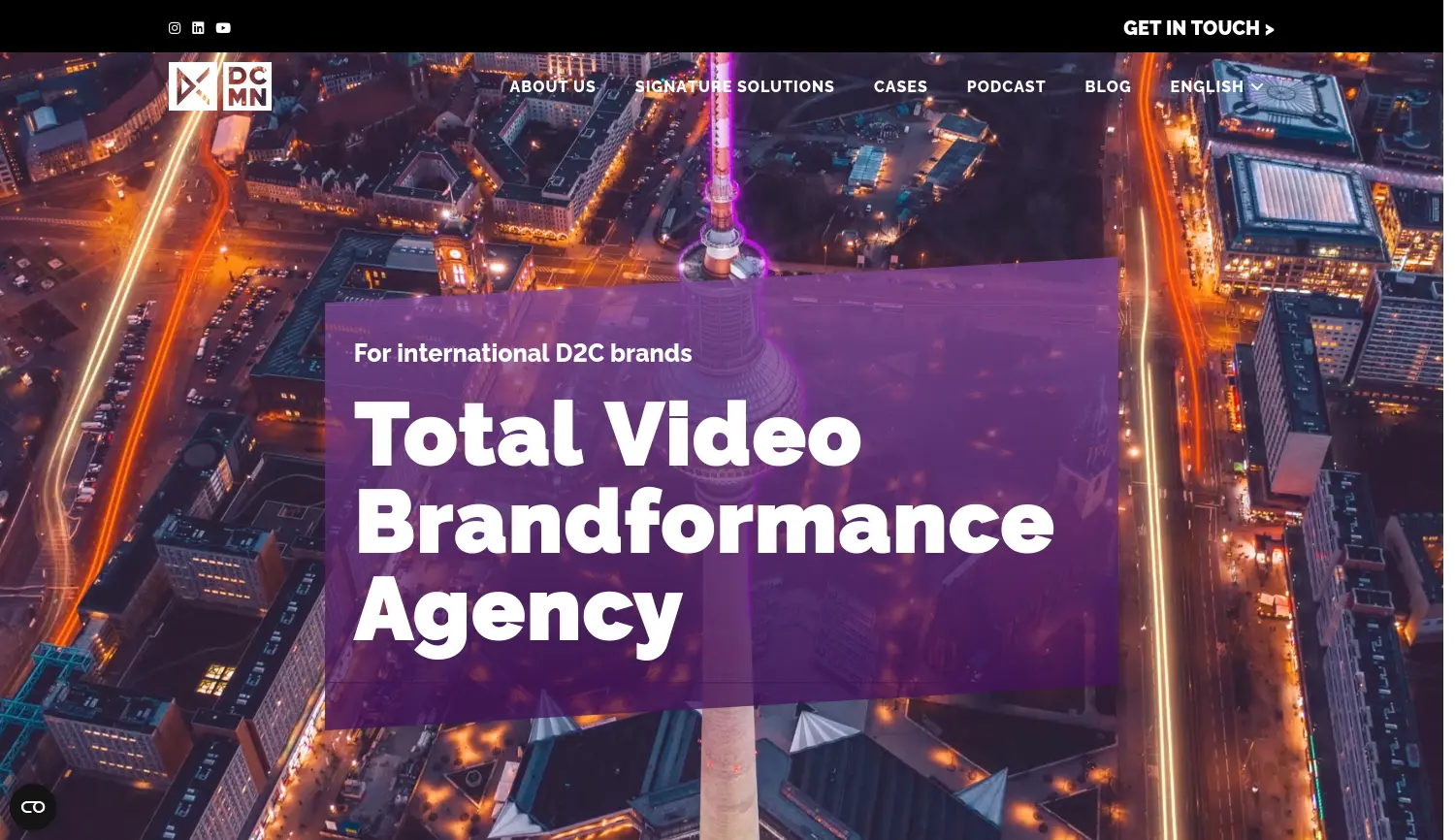 Website der Firma DCMN GmbH