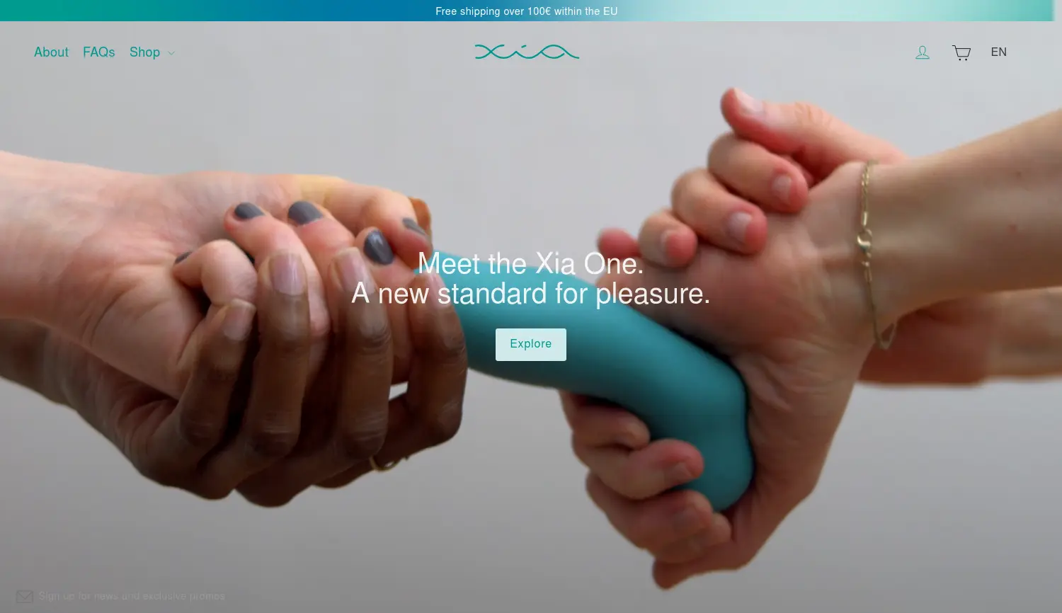 Website der Firma Xia Pleasure Objects