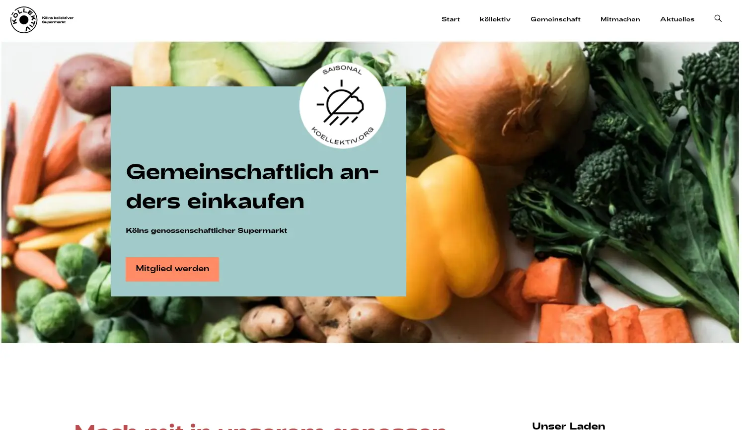 Website der Firma köllektiv eG
