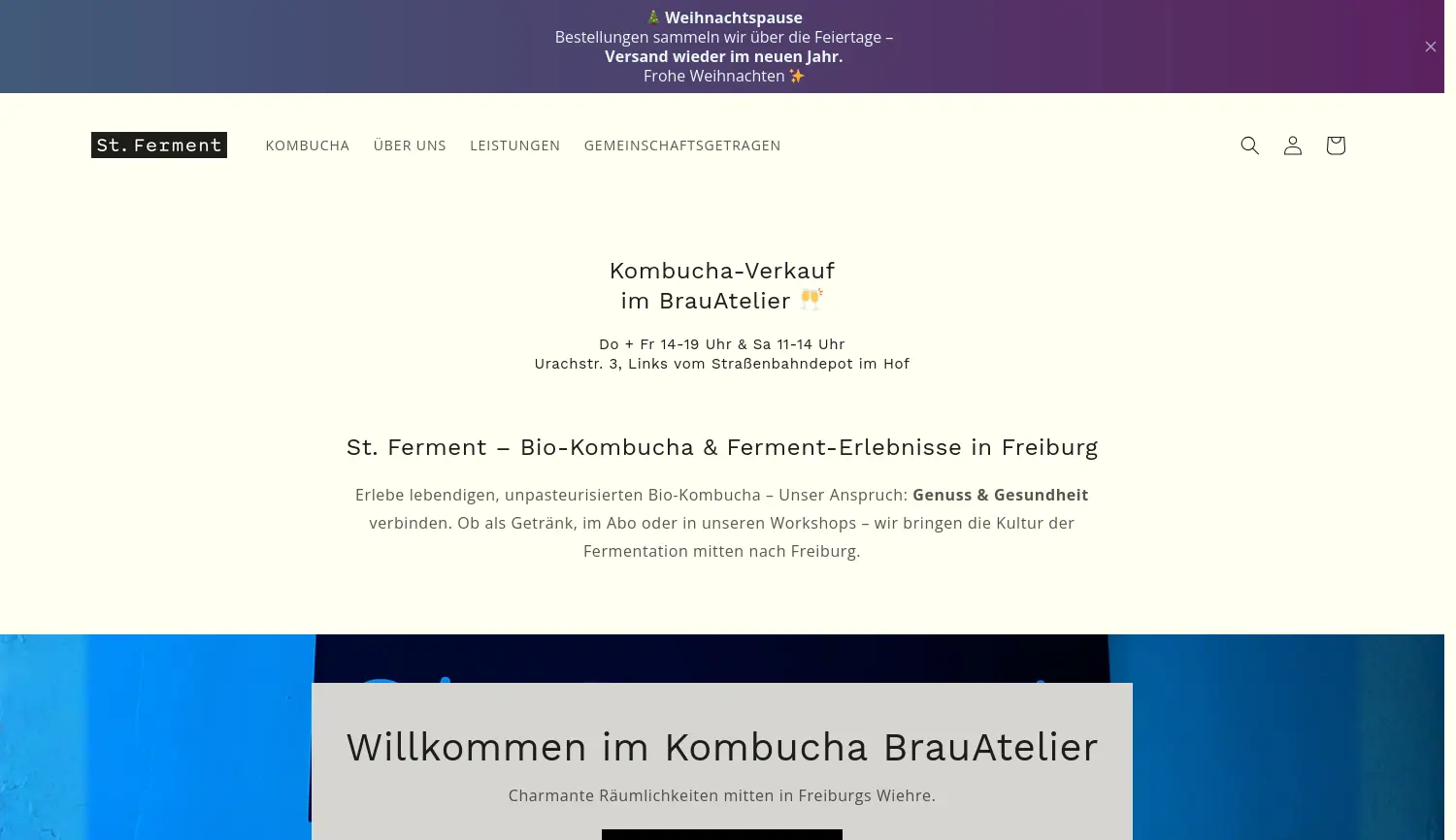 Website der Firma St. Ferment GmbH