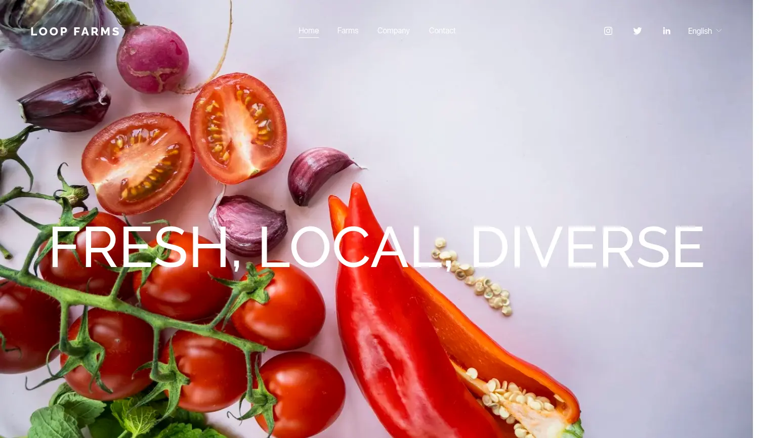 Website der Firma Loop Farms UG