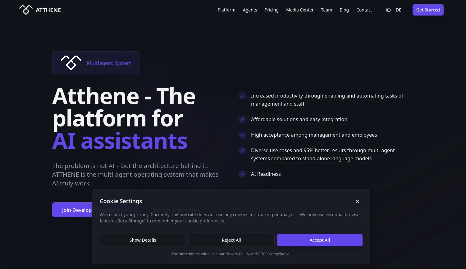 Website der Firma arttac solutions GmbH