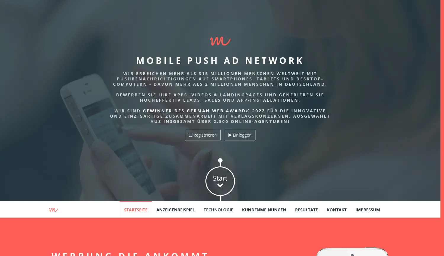 Website der Firma Critch GmbH