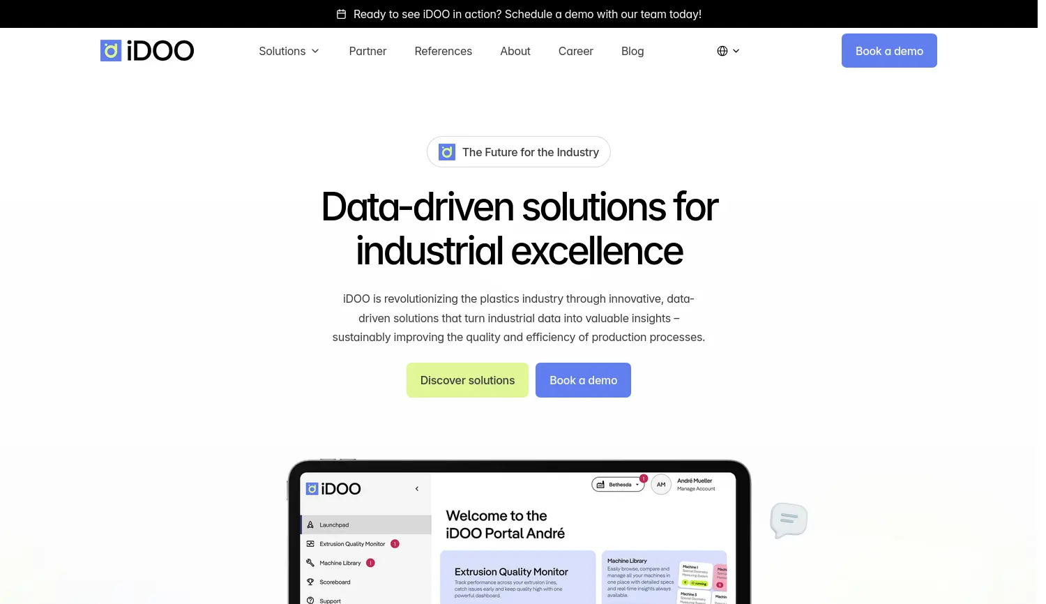 Website der Firma iDOO GmbH