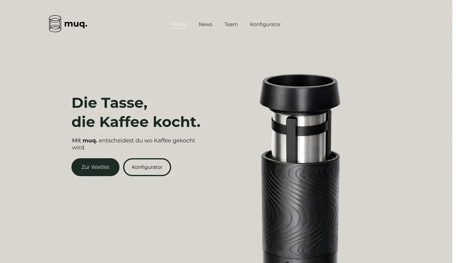 Website der Firma muq. (Quint Falkenberg)