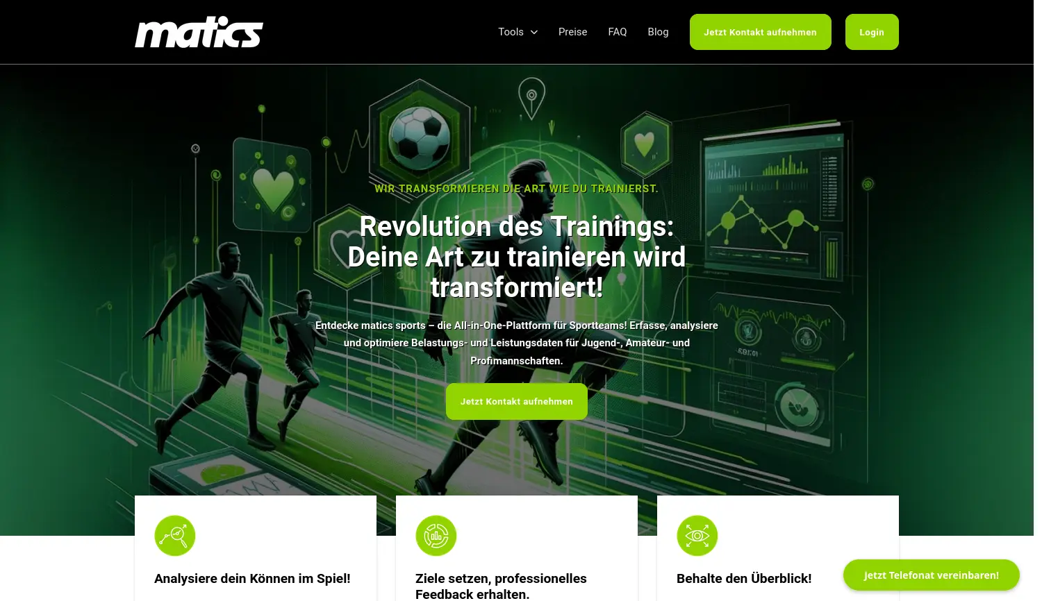 Website der Firma matics