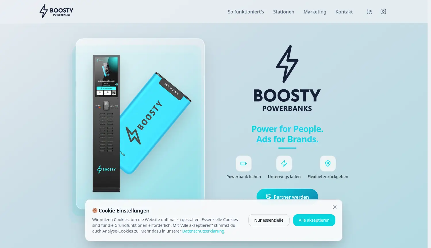 Website der Firma BOOSTY e.U.