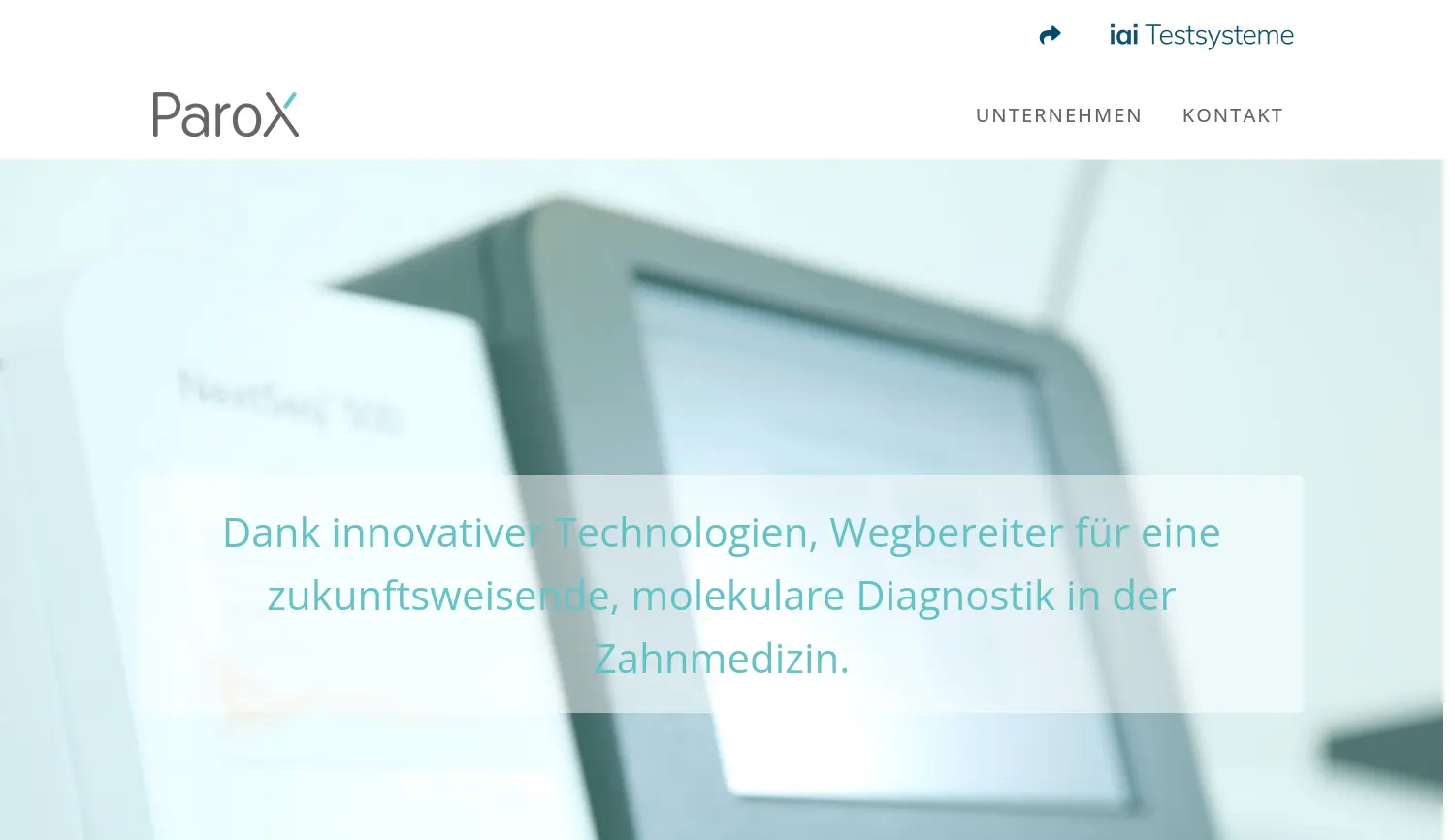 Website der Firma ParoX GmbH