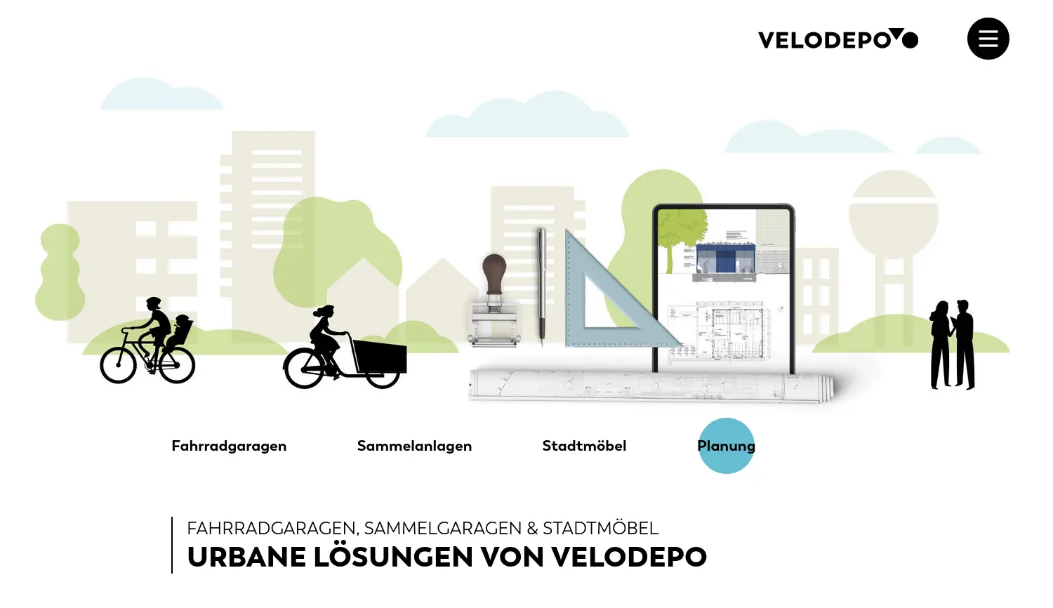 Website der Firma VELODEPO GmbH