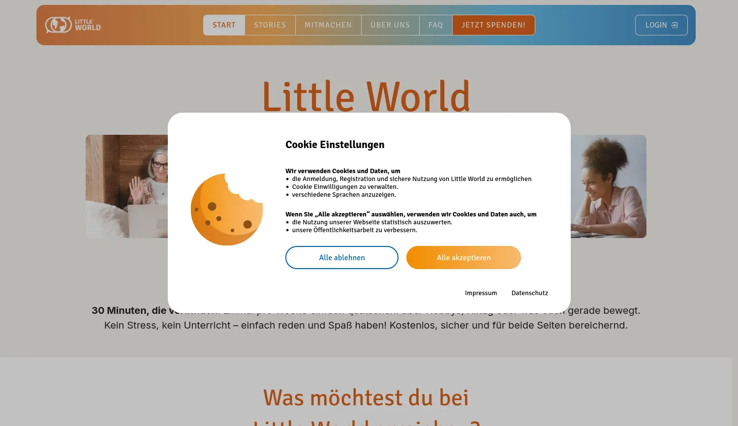 Website der Firma Little World gemeinnützige UG (haftungsbeschränkt)