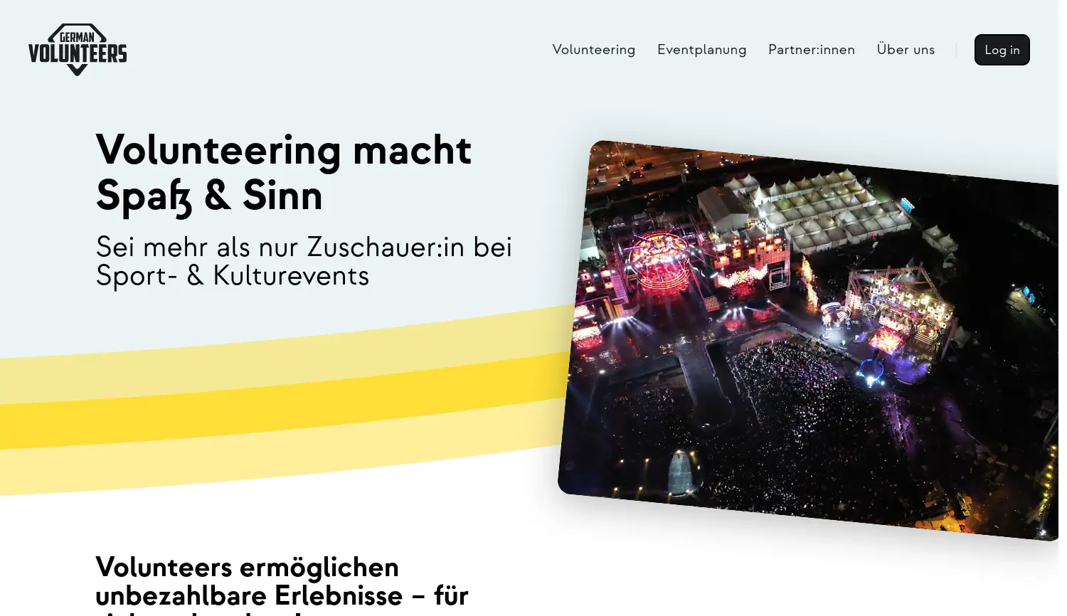 Website der Firma German Volunteers gUG (haftungsbeschränkt)