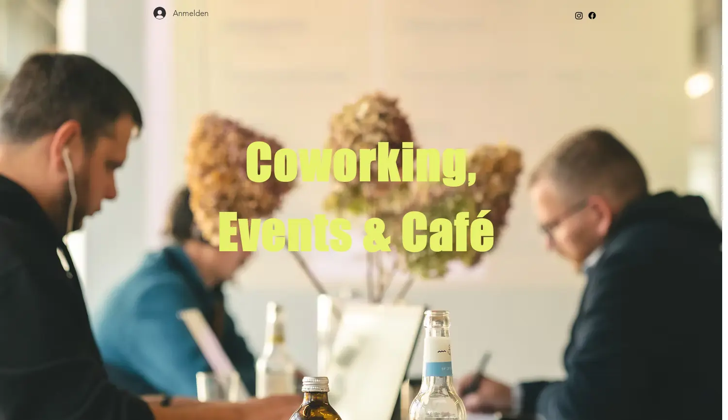Website der Firma tisch Coworking Café