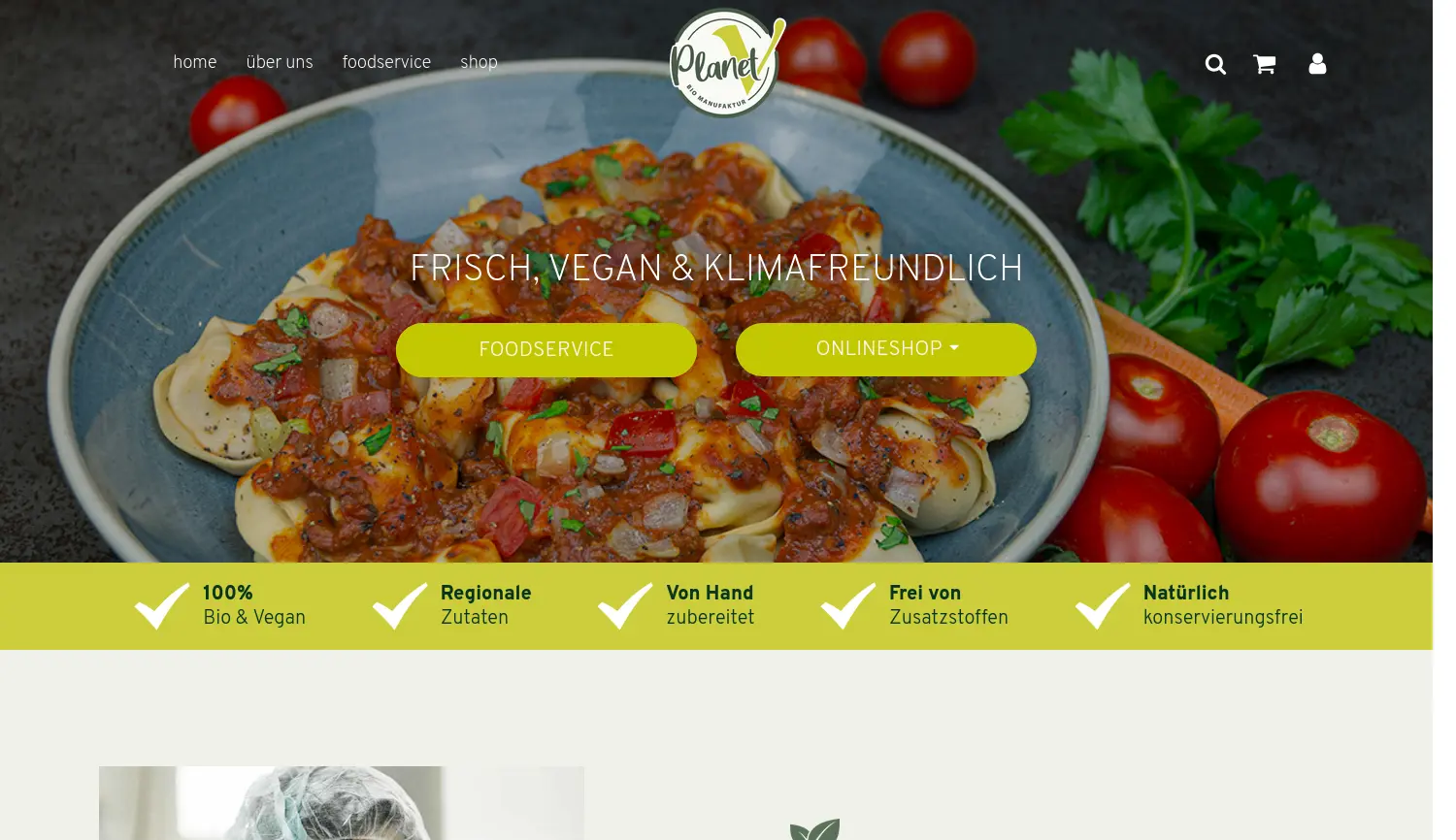 Website der Firma Planet V GmbH