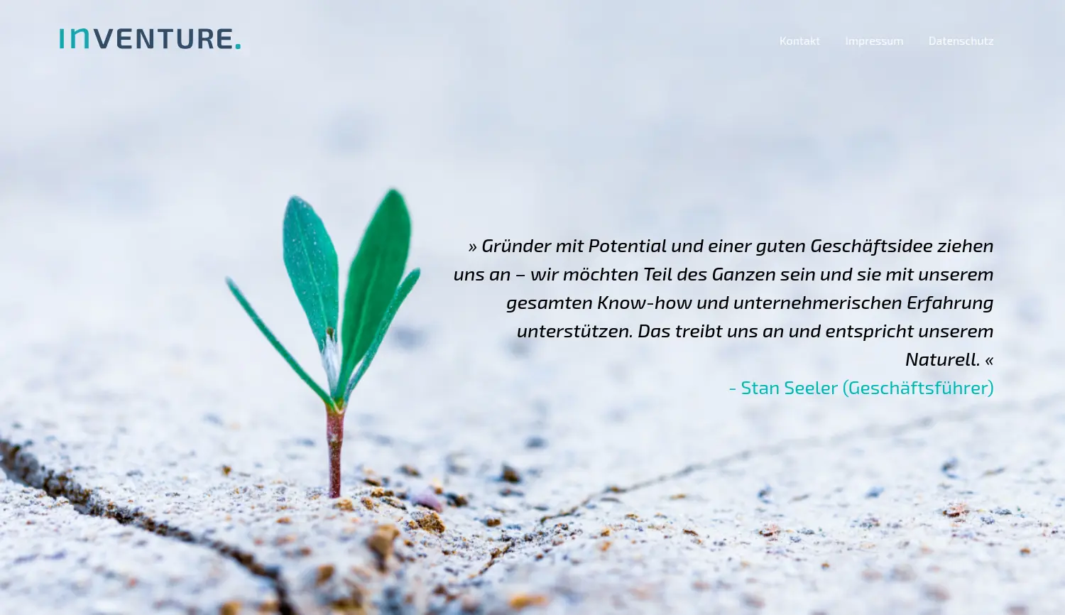 Website der Firma inVENTURE GmbH