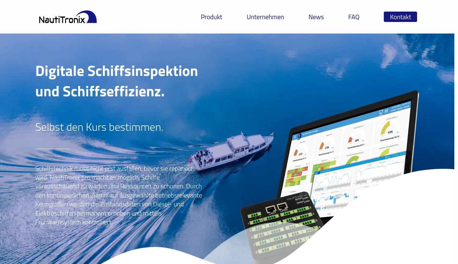 Website der Firma NautiTronix UG (haftungsbeschränkt)