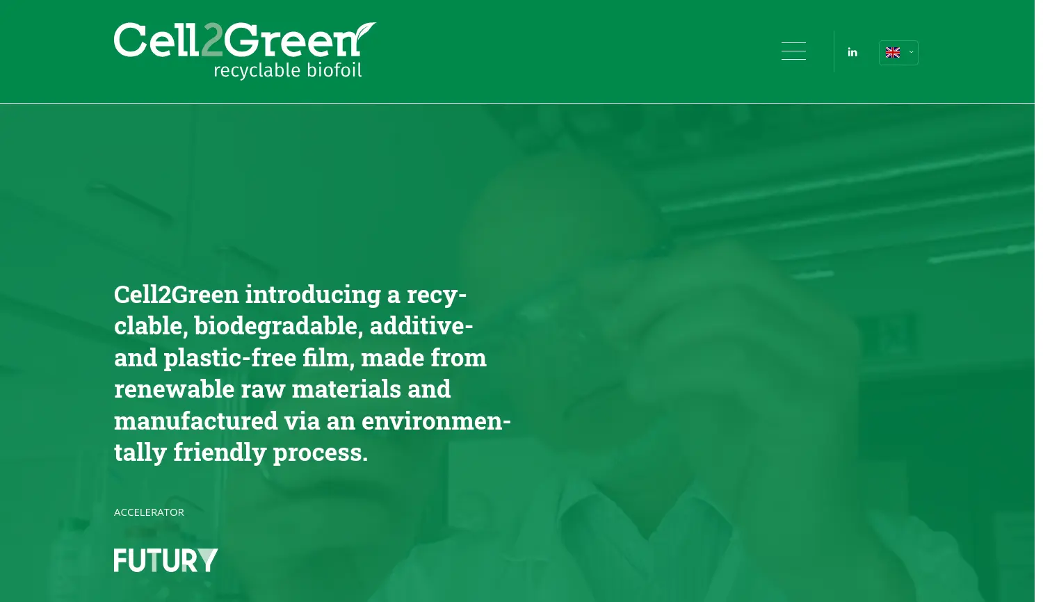 Website der Firma Cell2Green GmbH