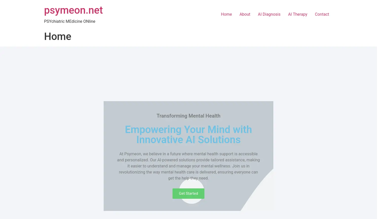 Website der Firma Psymeon