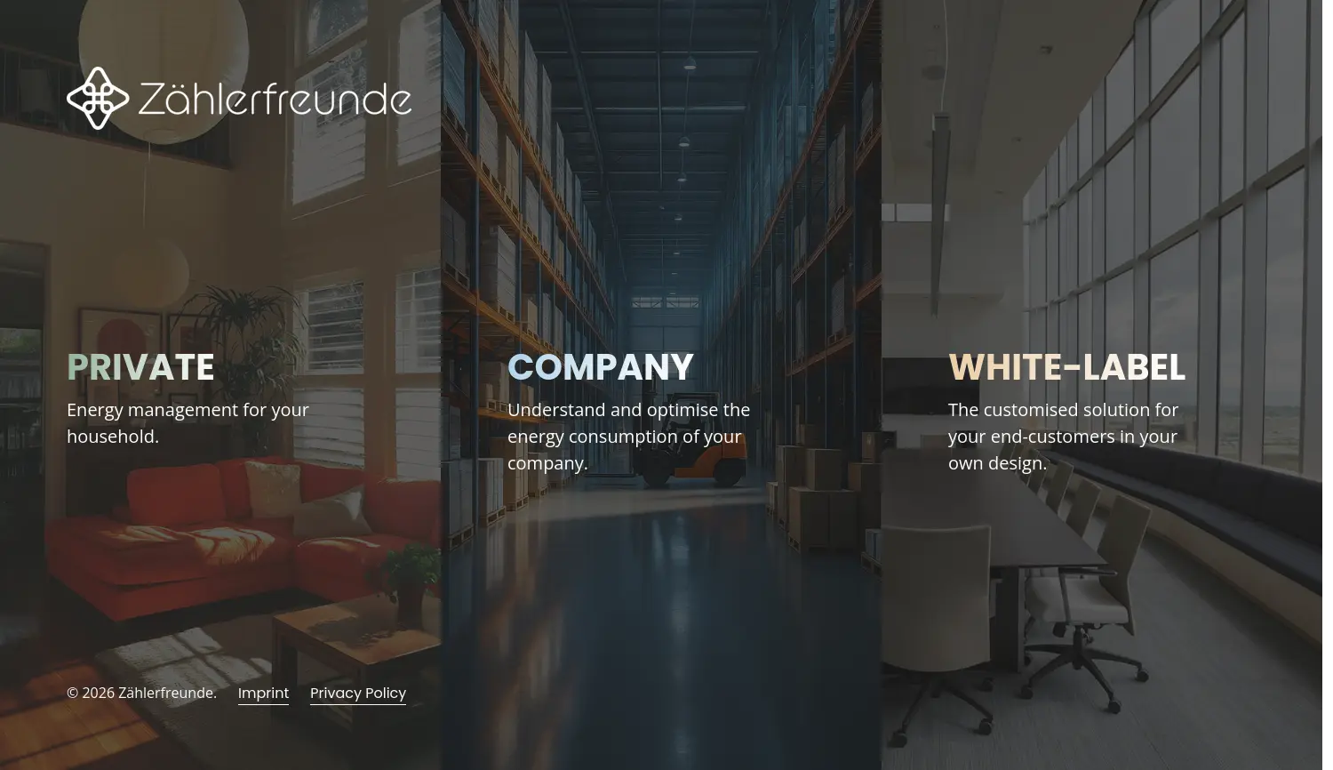 Website der Firma Zählerfreunde GmbH