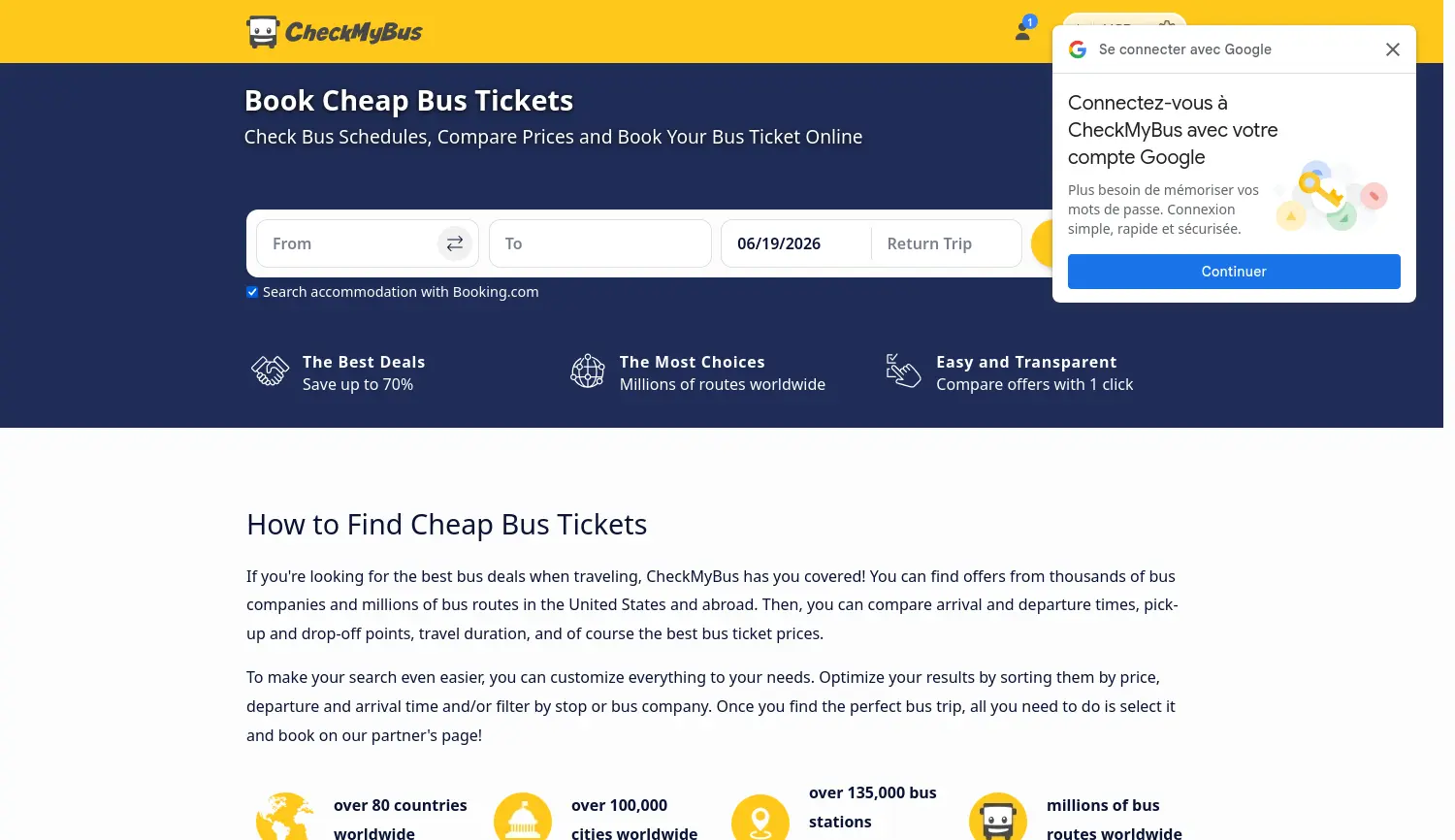 Website der Firma CheckMyBus GmbH