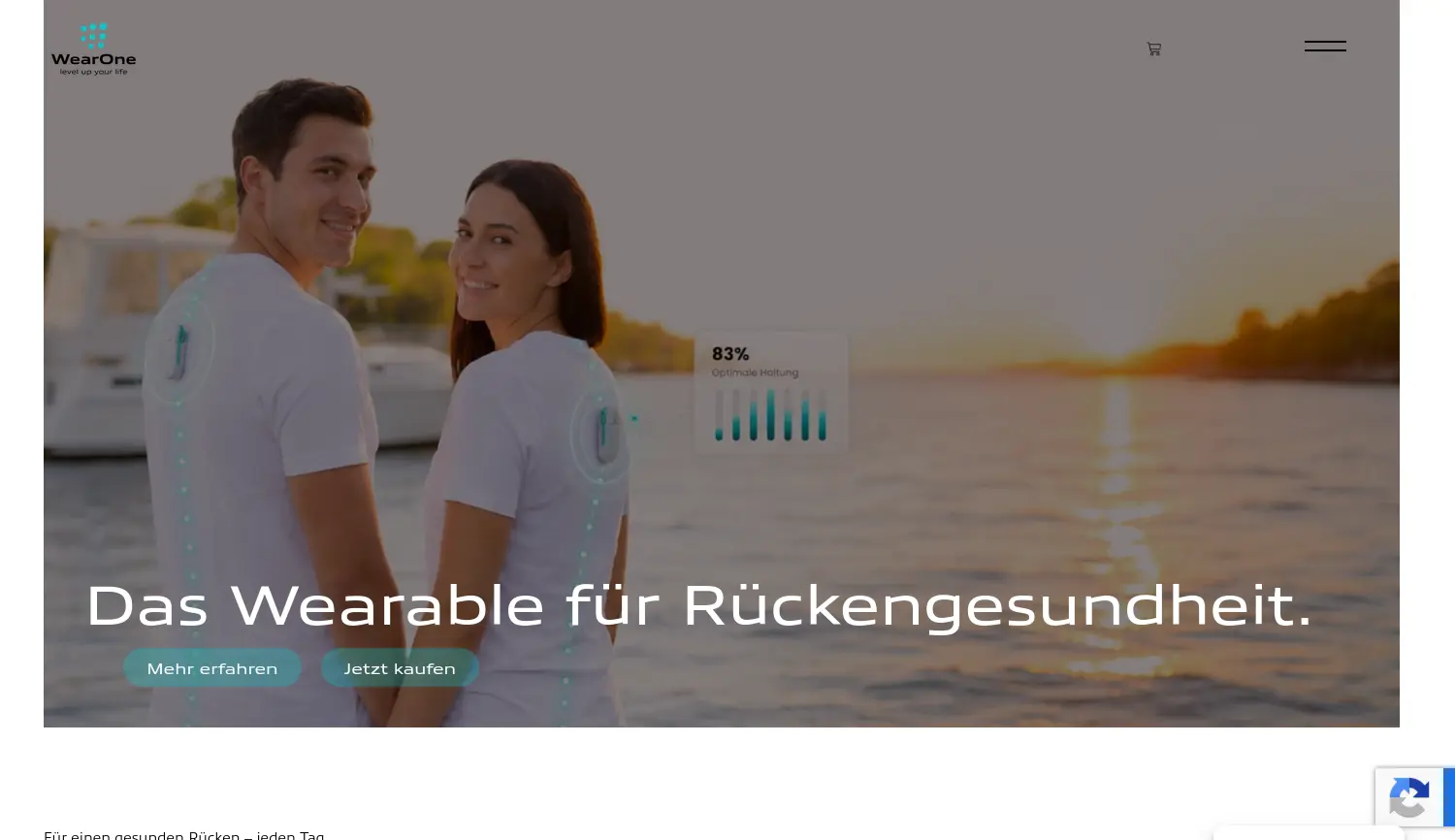 Website der Firma WearOne GmbH