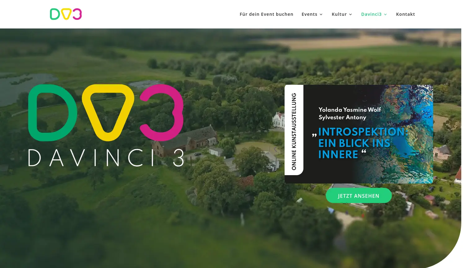 Website der Firma DAVINCI3