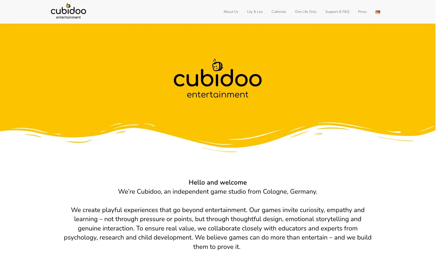 Website der Firma Cubidoo Entertainment UG (haftungsbeschränkt)