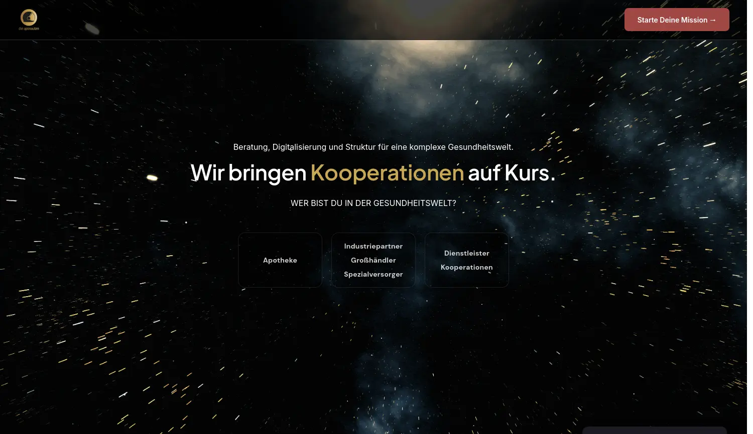 Website der Firma die aponauten GmbH