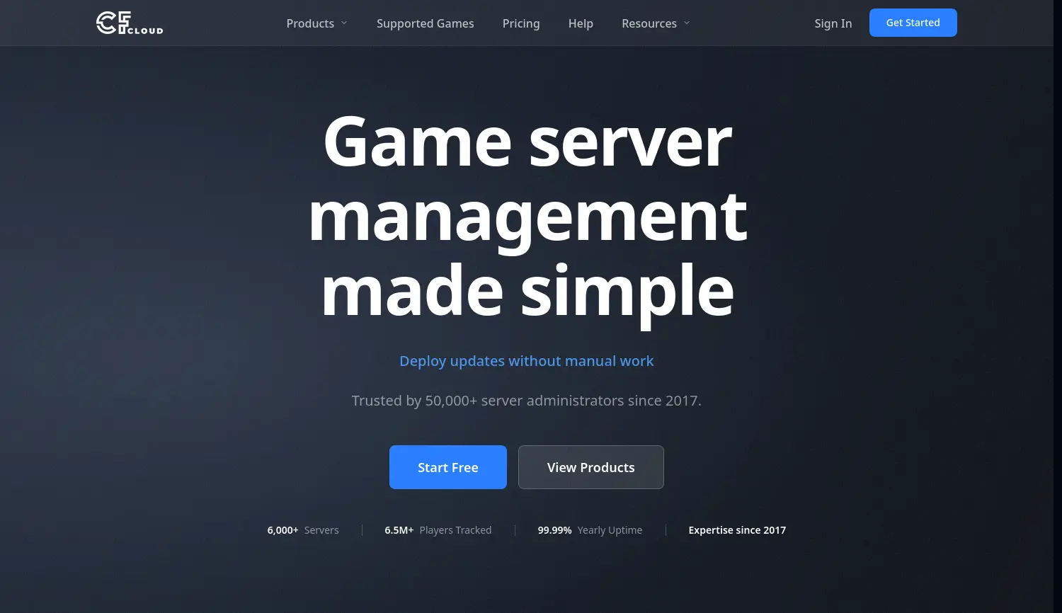 Website der Firma CFTools Software GmbH
