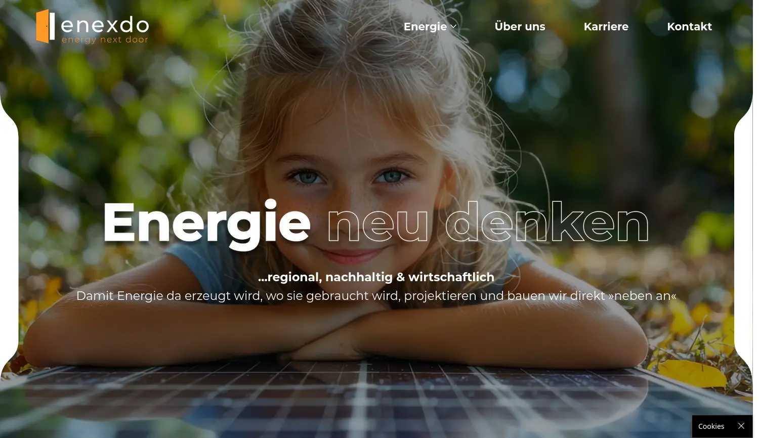 Website der Firma Enexdo GmbH
