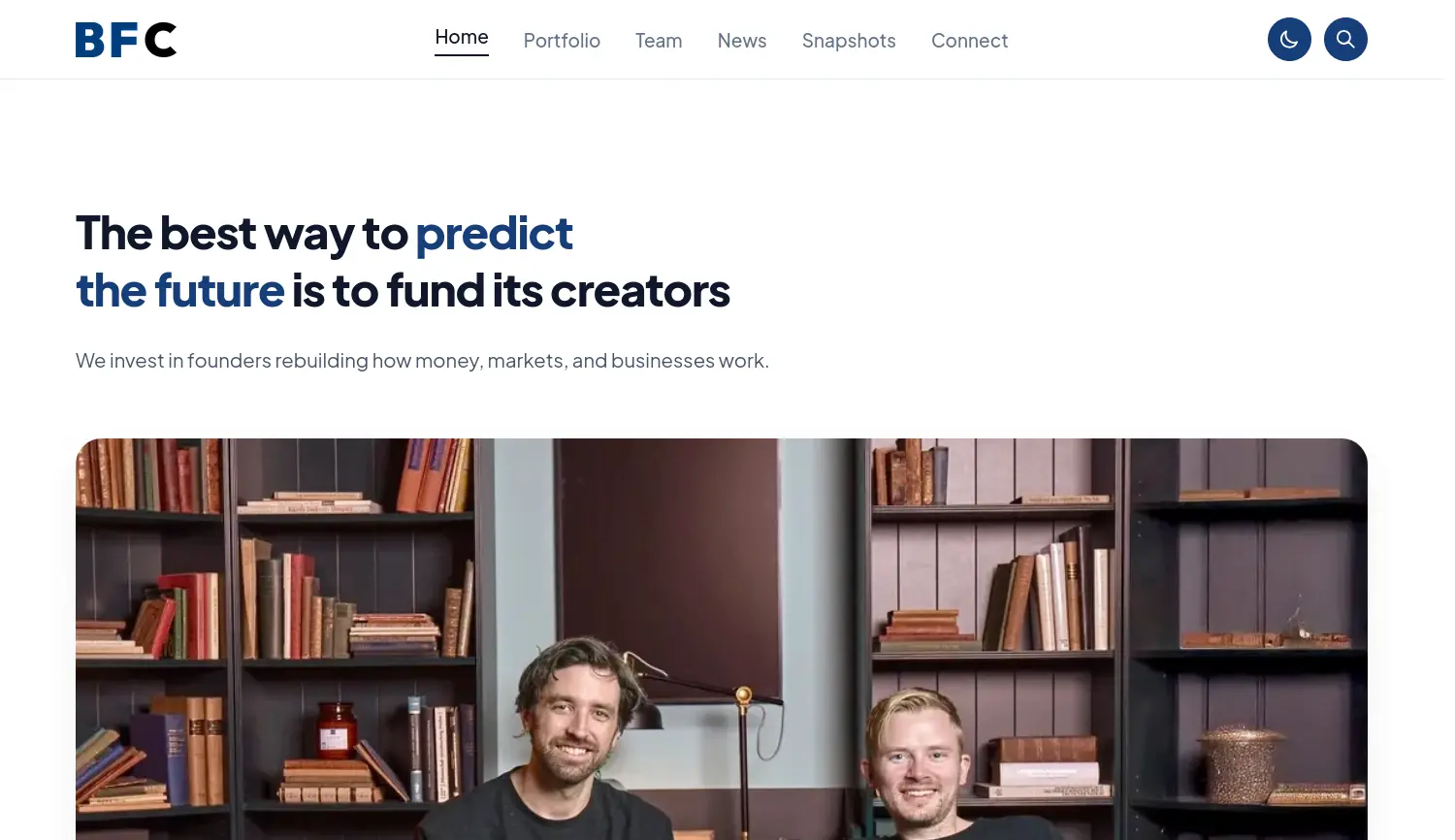 Website der Firma Built From Conviction (BFC)
