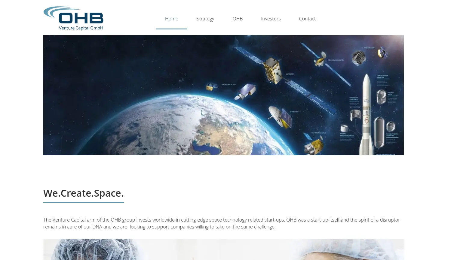 Website der Firma OHB Venture Capital GmbH