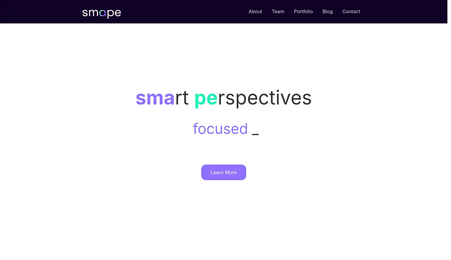 Website der Firma SMAPE Capital