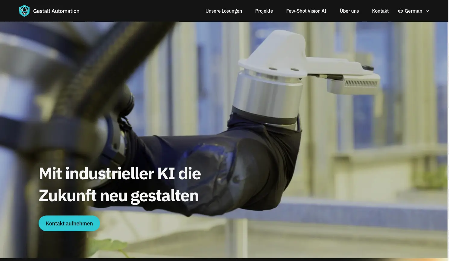 Website der Firma Gestalt Automation GmbH
