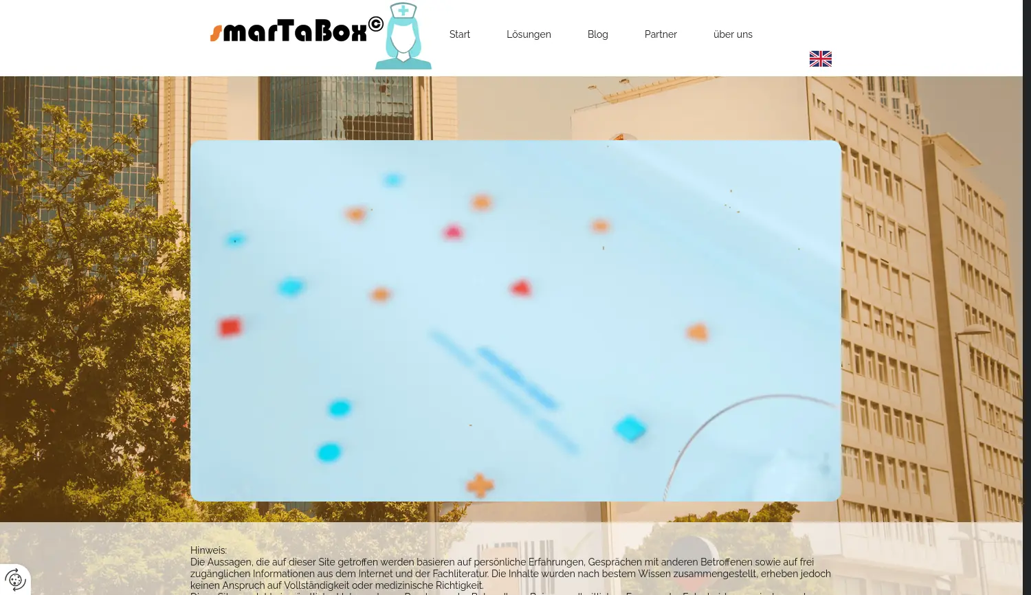 Website der Firma smarTaBox GmbH