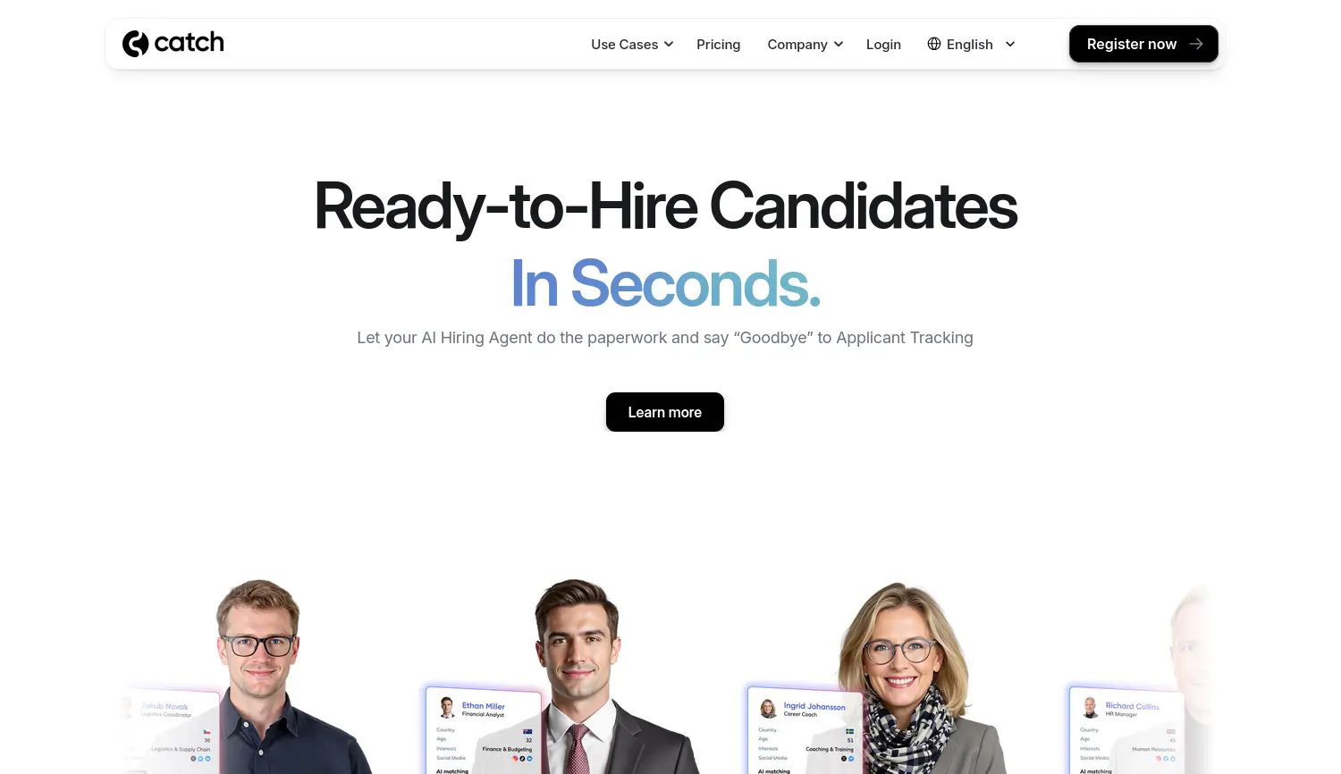 Website der Firma Catch GmbH