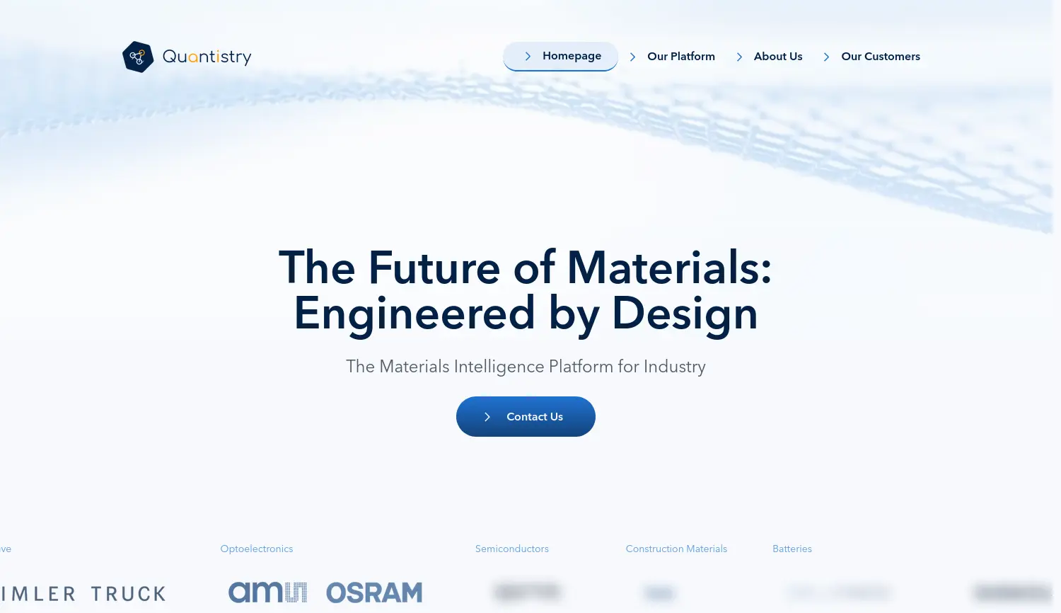 Website der Firma Quantistry GmbH