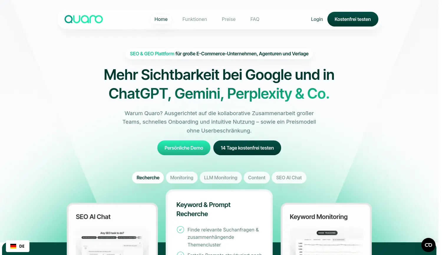Website der Firma SearchInsights GmbH