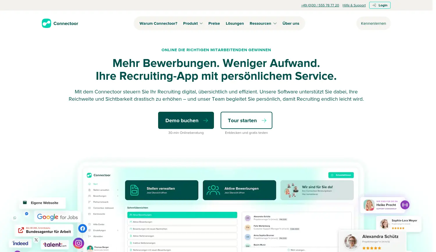 Website der Firma Connectoor GmbH