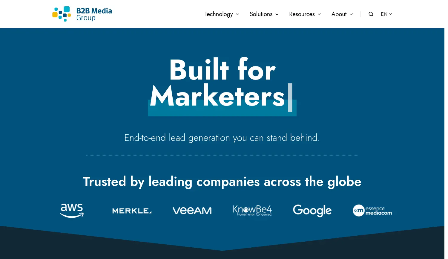 Website der Firma B2B Media Group GmbH