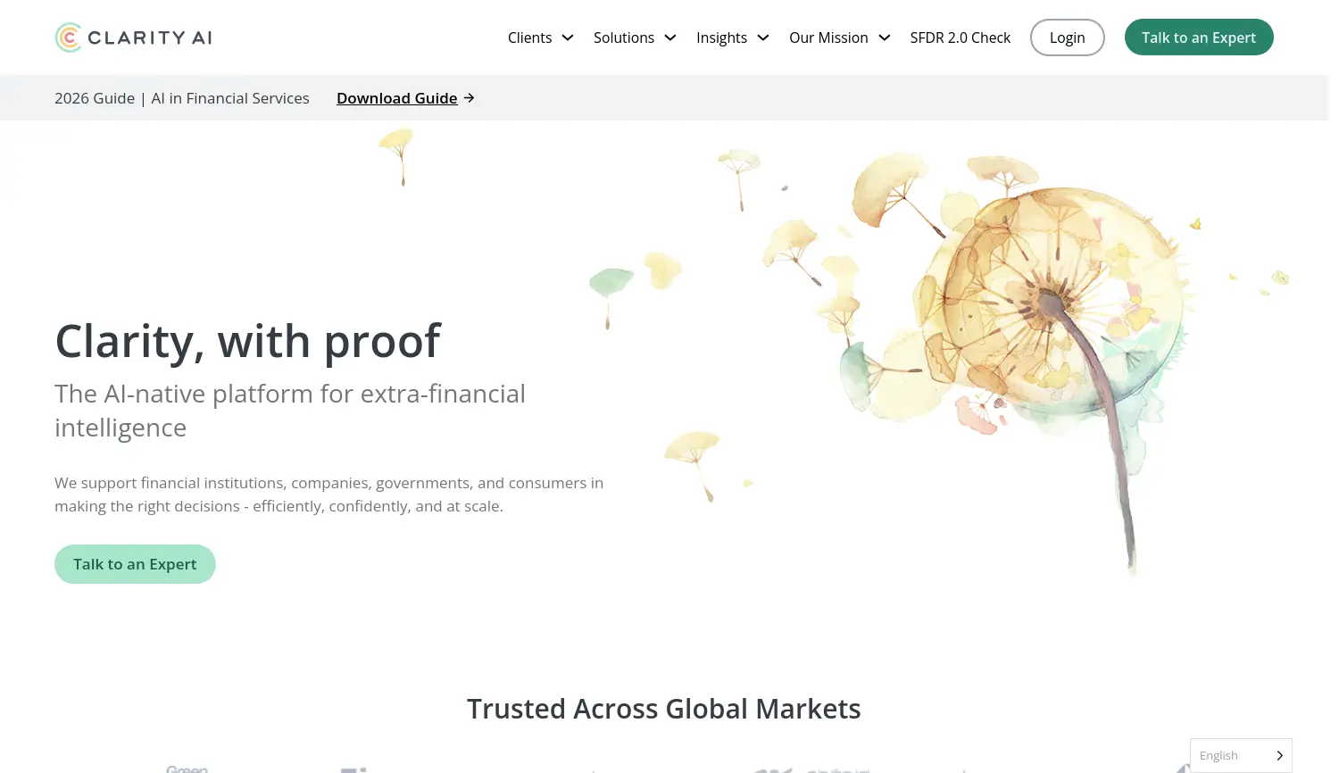 Website der Firma Clarity AI Germany GmbH