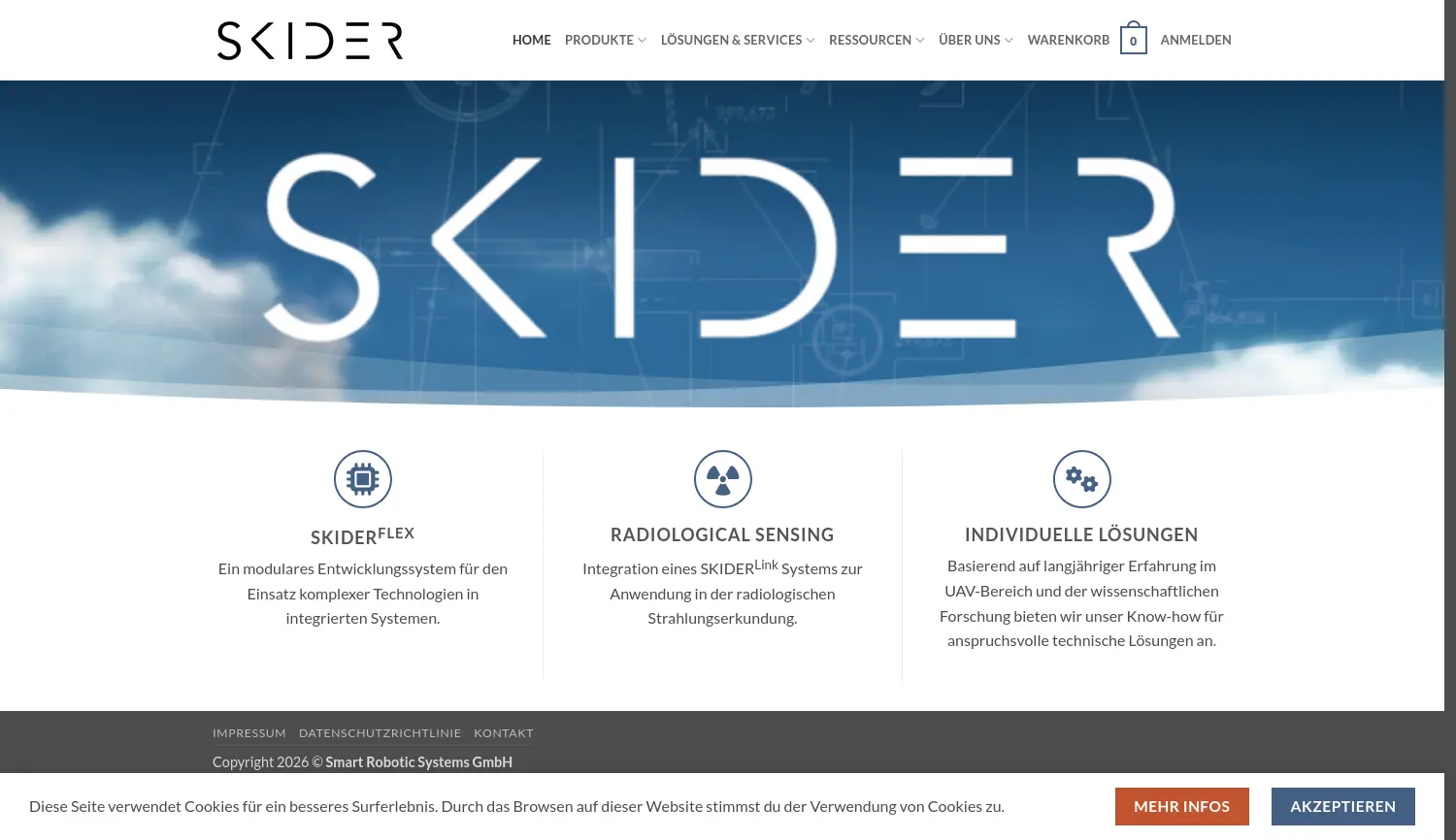 Website der Firma Smart Robotic Systems GmbH