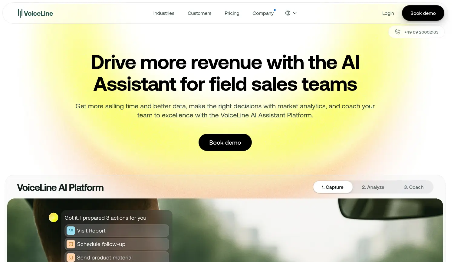 Website der Firma VoiceLine GmbH