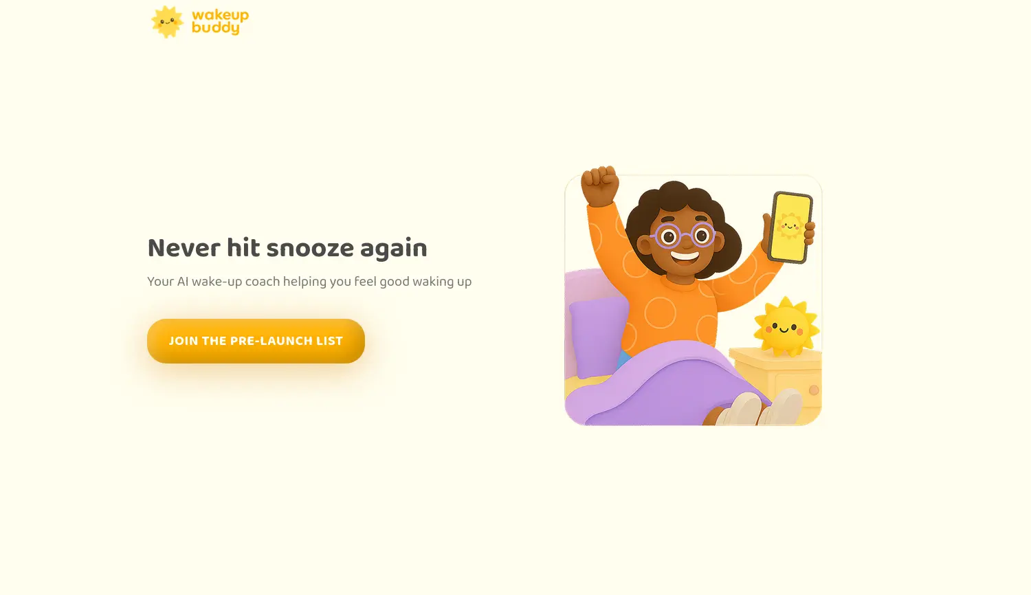 Website der Firma Wake Up Buddy
