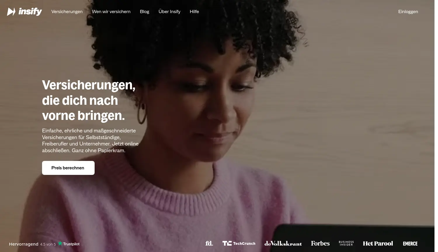 Website der Firma Insify B.V.