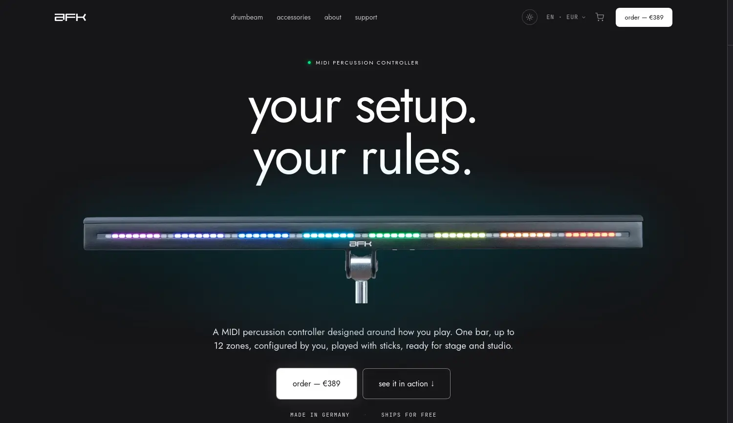 Website der Firma afk-audio GmbH