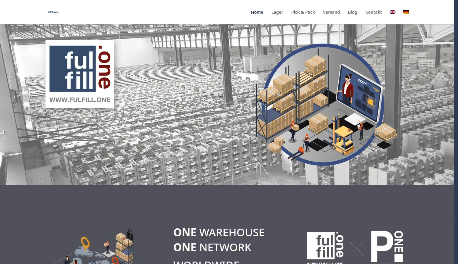 Website der Firma fulfill.ONE